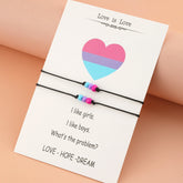 2 Piece Bisexual Bead Bracelet